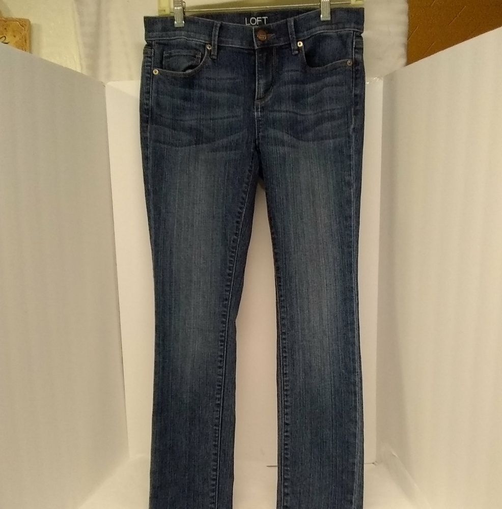 Loft Outlet Womens Modern Skinny Pants Blue Jeans Jr Size 2/30", 30"Ins